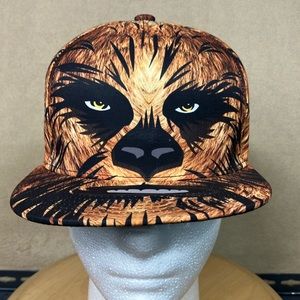 Star Wars Chewbaka Disney All‎ Over Print Graphic Adjustable Snap Back Kids OSFA